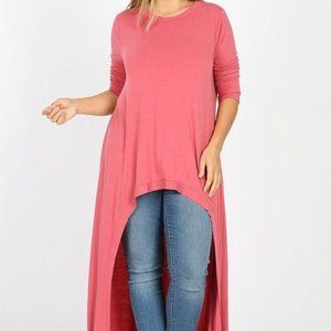 UPS N DOWNS QUARTER SLEEVE TOP (PLUS)